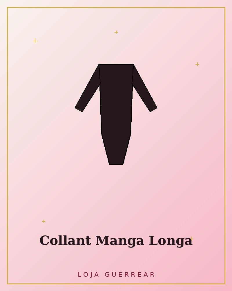 Collant Manga Longa Preto