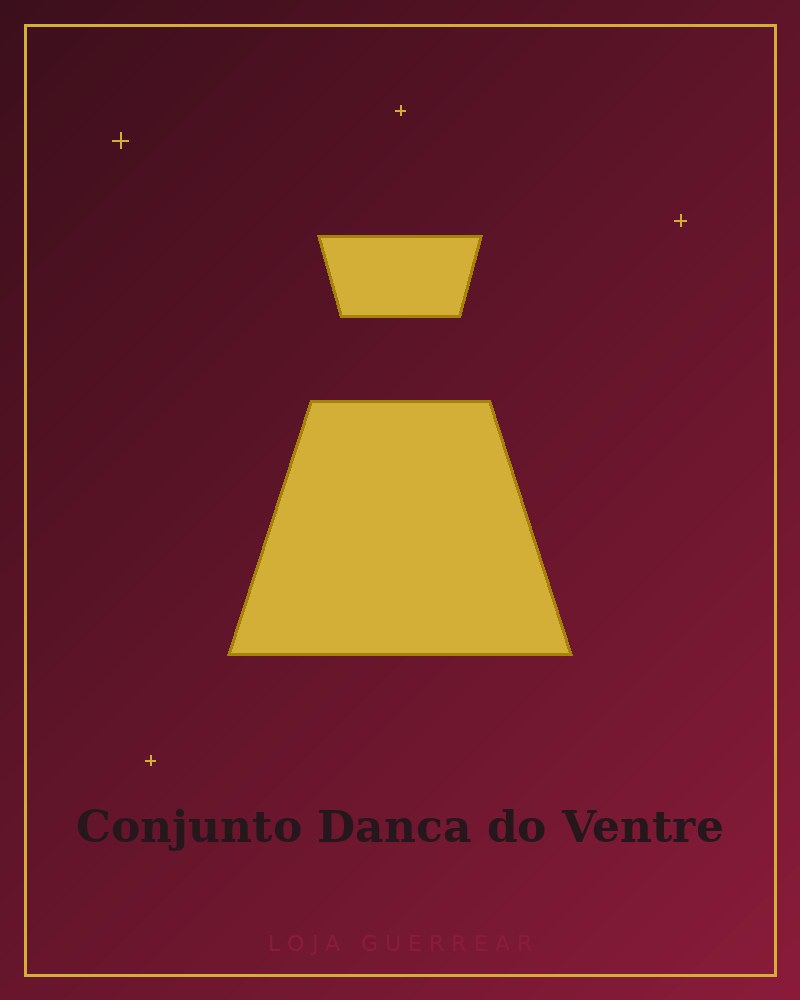 Conjunto Dança do Ventre Dourado