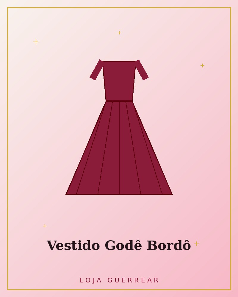 Vestido Godê Bordô